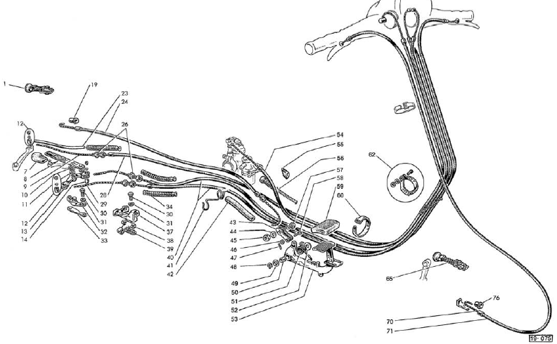 Lambretta series 3 electrical parts schematic courtesy of Casa Lambretta