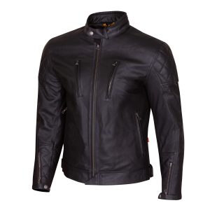 Merlin Wishaw D3O armoured leather jacket in black