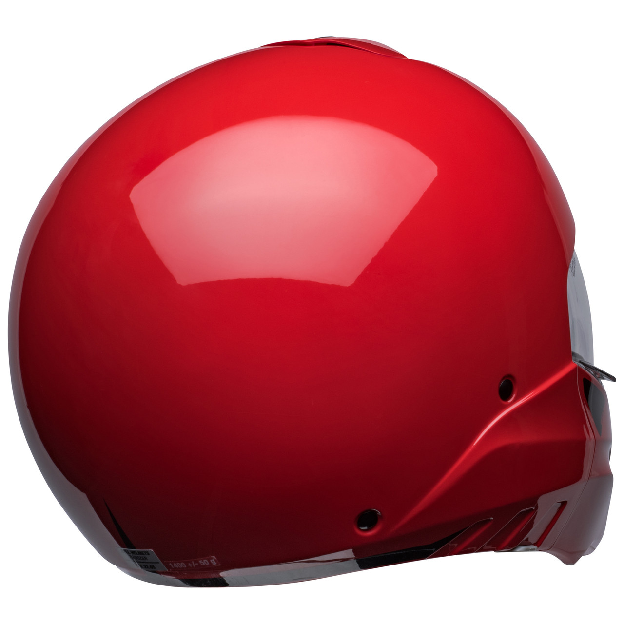 Helmet, Duplet Red with dark smoked visor rear view available to try on at Birmingham's Chas Mann Motorcycles.