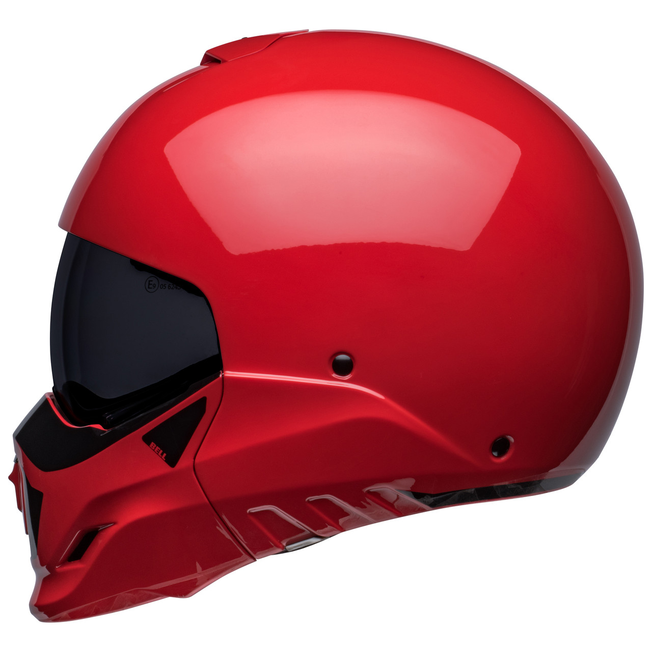 Helmet, Duplet Red with dark smoked visor right hand side view available to try on at Birmingham's Chas Mann Motorcycles.