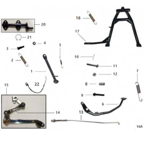 Spare Parts / Stand & Levers - Mash Fifty 50cc 2021 E5