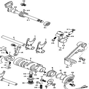 Gear selection assembly diagram of components for a Mash Seventy 125cc and other GN125 based engines