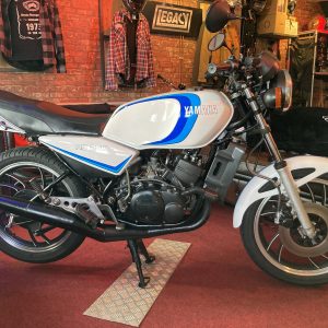 This is a well restored Yamaha RD250LC. Rebuilt engine and powder coated frame.