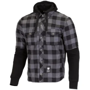 Merlin Deadwood Kevlar Hoody Riding Shirt - Grey Check